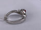 55 Bague en or blanc avec rubis et diamant 58 Facettes BA 228