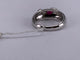 51 Bague épaisse en or blanc avec rubis et diamants 58 Facettes BA 974
