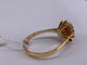 54 Bague marguerite en or jaune 18K, rubis et diamants 58 Facettes BA 215