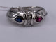 52 Bague bleu blanc rouge en or jaune, rubis, saphir et diamant 58 Facettes BA 785