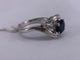 52 Bague baroque en or blanc 18 carats, saphir et diamant 58 Facettes BA 433