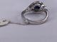 52 Bague baroque en or blanc 18 carats, saphir et diamant 58 Facettes BA 433