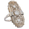Bague 52 Bague Art Nouveau en or blanc 18 kt et diamants 58 Facettes AN691 (0079)