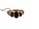 53 Bague Trinity en or jaune avec rubis et diamants 58 Facettes BA 62