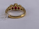 53 Bague Trinity en or jaune avec rubis et diamants 58 Facettes BA 62