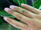 52 Bague cabochon en or jaune 18 carats, émeraude et diamant 58 Facettes BA 731