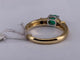 52 Bague cabochon en or jaune 18 carats, émeraude et diamant 58 Facettes BA 731