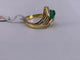 55 Bague poire en or jaune 18 carats, émeraude et diamant 58 Facettes BA 620