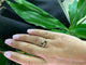54 Bague Toi et Moi en or jaune, émeraude, saphir et diamant 58 Facettes BA 70