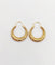 Boucles d'oreilles Créoles vintage - Boucles d'oreilles en or 18k à motifs géométriques 58 Facettes A07632