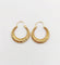 Boucles d'oreilles Créoles vintage - Boucles d'oreilles en or 18k à motifs géométriques 58 Facettes A07632