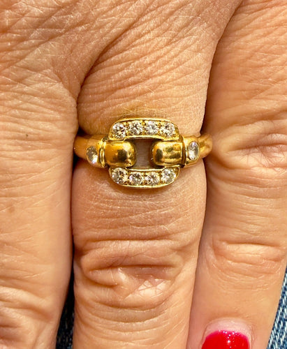 Bague 50 Cartier Nymphéa - Bague en or jaune et diamants 58 Facettes 91018