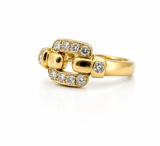 Bague 50 Cartier Nymphéa - Bague en or jaune et diamants 58 Facettes 91018