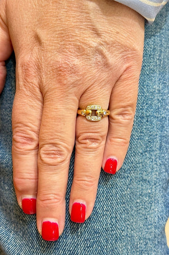 Bague 50 Cartier Nymphéa - Bague en or jaune et diamants 58 Facettes 91018