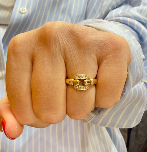 Bague 50 Cartier Nymphéa - Bague en or jaune et diamants 58 Facettes 91018
