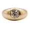 59 Bague jonc dôme en or rose 18k et diamant taille ancienne 58 Facettes A07653
