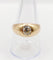 59 Bague jonc dôme en or rose 18k et diamant taille ancienne 58 Facettes A07653