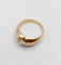 59 Bague jonc dôme en or rose 18k et diamant taille ancienne 58 Facettes A07653