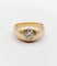 59 Bague jonc dôme en or rose 18k et diamant taille ancienne 58 Facettes A07653