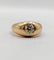 59 Bague jonc dôme en or rose 18k et diamant taille ancienne 58 Facettes A07653