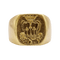 Chevalière antique - Bague sceau en or 18k à blason
