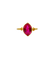 Bague antique en or 18k et rubis synthétique