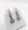 Dormeuses Art déco en or blanc 18k, platine et diamants 58 Facettes A07675