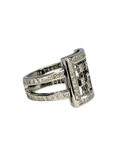 53 Bague en or blanc 18K et diamants 1,10 ct 58 Facettes 2176