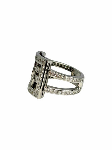 53 Bague en or blanc 18K et diamants 1,10 ct 58 Facettes 2176