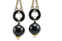 Art déco - Boucles d'oreilles en or, onyx et diamants 58 Facettes 3838