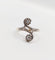 49 Bague toi et moi en or 18K et platine, diamants 58 Facettes A07655