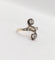 49 Bague toi et moi en or 18K et platine, diamants 58 Facettes A07655