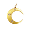 Pendentif croissant de lune en or 18k et perles 58 Facettes A07638