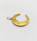 Pendentif croissant de lune en or 18k et perles 58 Facettes A07638