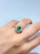 Bague 55 Bague en or jaune 18K avec émeraude et diamants 58 Facettes 2175