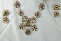 Parure ancienne - Collier et boucles d'oreilles en or, diamants et rubis 58 Facettes 3844