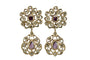 Parure ancienne - Collier et boucles d'oreilles en or, diamants et rubis 58 Facettes 3844