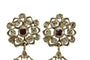 Parure ancienne - Collier et boucles d'oreilles en or, diamants et rubis 58 Facettes 3844