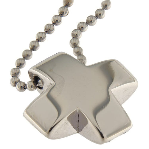 Collier - Pendentif croix en or blanc et diamants 0,58 ct 58 Facettes G3998