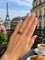 Bague 52 Toi et Moi - Bague en or jaune, émeraude et grenat rhodolite 58 Facettes 50485