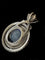 Pendentif en or blanc 14 carats, opale bleue et diamants 58 Facettes Pendentif 5