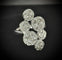 50.5 Bague pavée 54 diamants en or blanc 18 carats 58 Facettes Bague 14