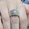 57 Bague en or blanc 18k et diamants 58 Facettes S312