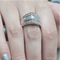 57 Bague en or blanc 18k et diamants 58 Facettes S312