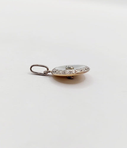 Art déco - Pendentif cible en or 18k, platine, diamant et nacre 58 Facettes A07617