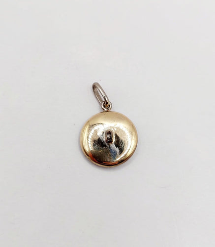 Art déco - Pendentif cible en or 18k, platine, diamant et nacre 58 Facettes A07617