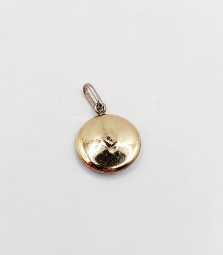 Pendentif cible Art déco en or 18k, platine, diamant et nacre 58 Facettes A07618