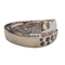 57 Bague en or blanc avec diamants noirs et blancs 58 Facettes S100