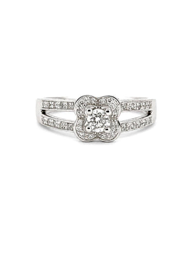 53 Mauboussin Chance of Love N°2 - Bague solitaire en or blanc et diamants 58 Facettes 90628