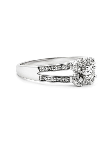 53 Mauboussin Chance of Love N°2 - Bague solitaire en or blanc et diamants 58 Facettes 90628